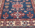 3x5 Blue Kazak Afghan Hand Knotted Geometric Wool Area Rug